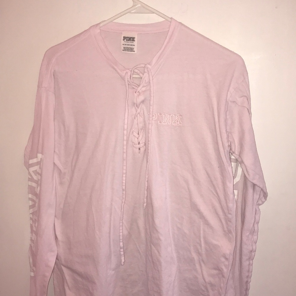 VS PINK Lace Up Long Sleeve